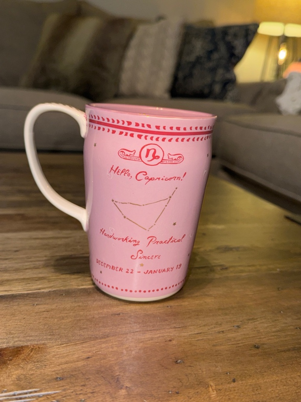 NWT ANTHROPOLOGIE ZODIAC SIGN "CAPRICORN" COFFEE TEA CUP MUG BY DANIELLE KROLL - Picture 2 of 6